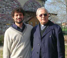 Ramia Claudio Guiotto with his uncle, father Bruno Bicego
