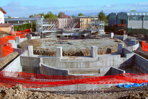 The building of the Temple of Anima Universale The building of the Temple of Anima Universale