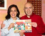 Patrizia Mirigliani with swami Roberto